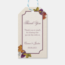 Fall Rustic Watercolor Blätter Hochzeit Vielen Dan