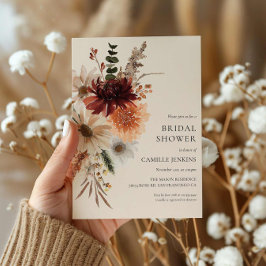 Fall Rustikale Blumendusche Einladung