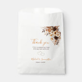 Fall Rustikale Braun und Elfenbeinküste Rose Hochz Geschenktütchen (Vorderseite)