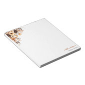 Fall Rustikale Braun und Elfenbeinküste Rose Hochz Notizblock (angewinkelt)