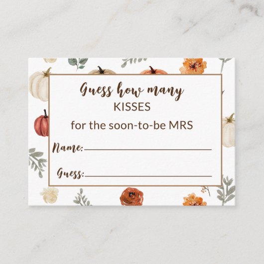 Fall Rustikale Brautparty Datumskarte Begleitkarte (Vorderseite)