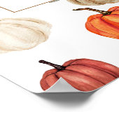 Fall Rustikale Brautparty-Rezept-Karte Poster (Ecke)