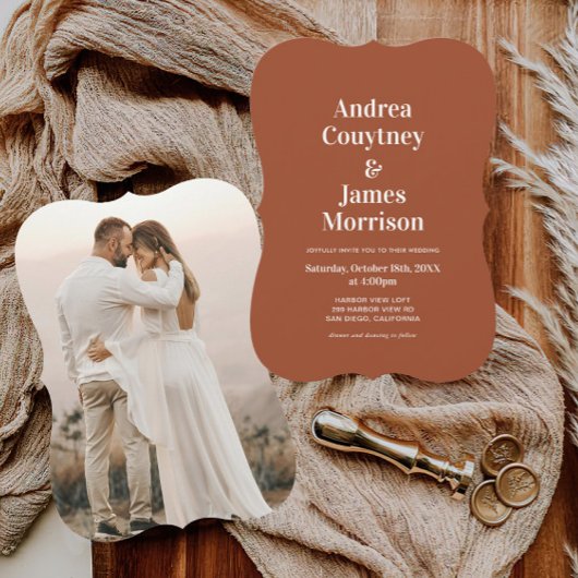 Fall Rustikale Hochzeit Einladung