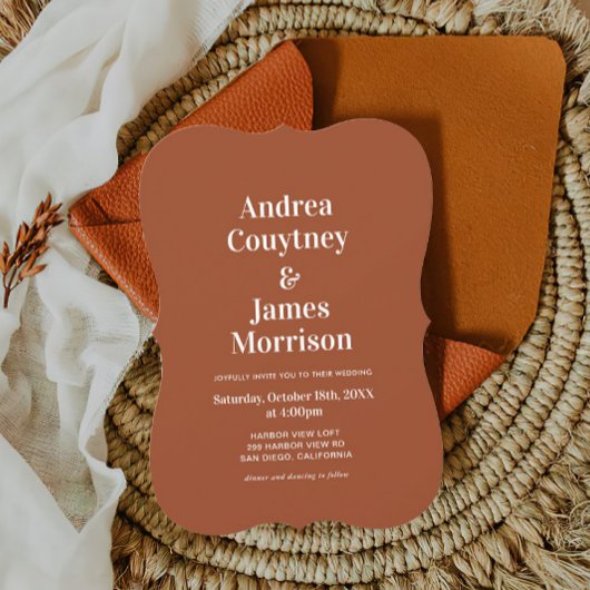 Fall Rustikale Hochzeit Einladung