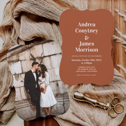 Fall Rustikale Hochzeit Einladung