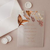 Fall Rustikale Hochzeit Terracotta Acryleinladungen