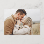 Fall Rustikale Hochzeitskarte mit QR-Code Begleitkarte (Rückseite)