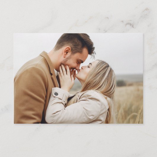 Fall Rustikale Hochzeitskarte mit QR-Code Begleitkarte (Rückseite)