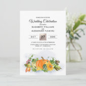 Fall Rustikale Landschaft | Erntezeit im Herbst Einladung (Stehend Vorderseite)