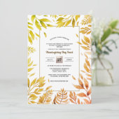 Fall Rustikale Landschaft | Fall Foliage Erntedank Einladung (Stehend Vorderseite)