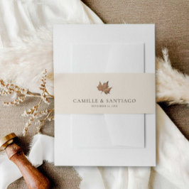 Fall Rustikale Minimalistische Hochzeit Einladungsbanderole