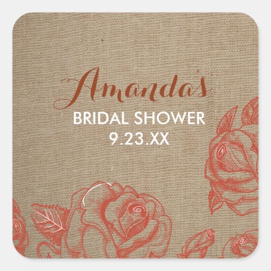 Fall Rustikale Rose Aufkleber (Vorderseite)