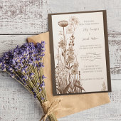 Fall Rustikale Wildblume Einladung Hochzeit