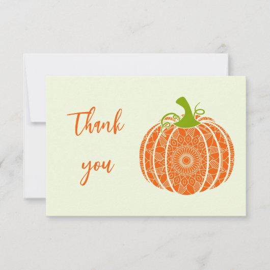 Fall Rustikaler Country Orange Pumpkin Erntedank Dankeskarte (Vorderseite)