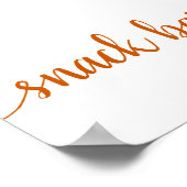 Fall | Rustikales Burnt Orange Snack Bar Sign Poster (Ecke)