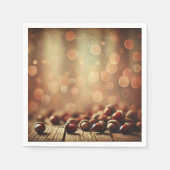 Fall Rustikales Holz und Acorns Bokeh Effekt Decou Serviette (Vorderseite)