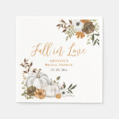 Fall Rustikales Pumpkin-Brautparty Serviette (Vorderseite)