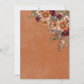 Fall Rustikales Rust & Wine Brautparty Einladung (Rückseite)