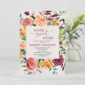 Fall rustikales Watercolors Housewarming-mit Einladung (Stehend Vorderseite)