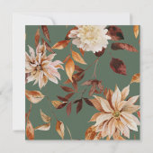 Fall Sage Green Brautparty Einladung (Rückseite)