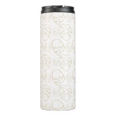 Fall Saison Gold Leaf Muster Thermal Tumbler Thermosbecher (Rückseite)