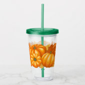 Fall Saison Halloween Pumpkins Muster Acryltrinkbecher (Vorderseite)