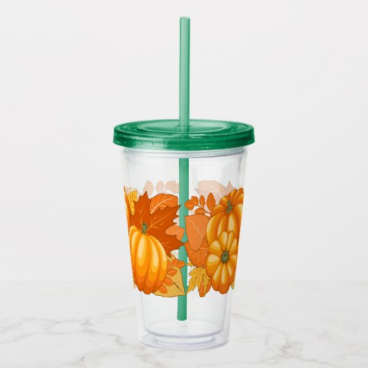 Fall Saison Halloween Pumpkins Muster Acryltrinkbecher (Rechts)
