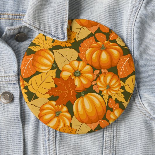 Fall Saison Halloween Pumpkins Muster Button (Beispiel)