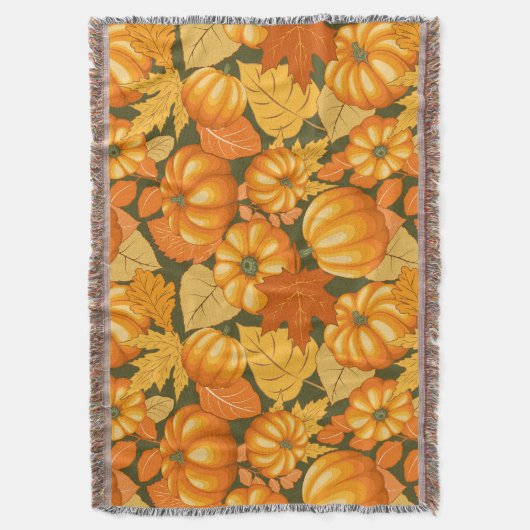 Fall Saison Halloween Pumpkins Muster Decke (Vorderseite Vertikal)