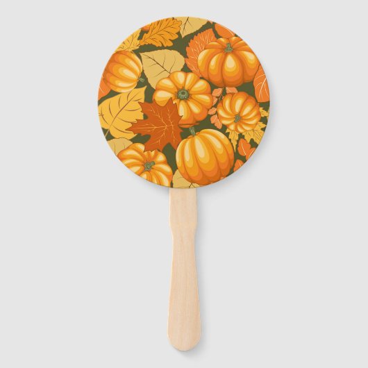 Fall Saison Halloween Pumpkins Muster Fächer (Rückseite)