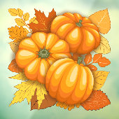 Fall Saison Halloween Pumpkins Muster Fensteraufkleber (Blatt 3)