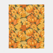 Fall Saison Halloween Pumpkins Muster Fleecedecke (Vorderseite)