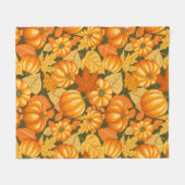 Fall Saison Halloween Pumpkins Muster Fleecedecke (Vorderseite (Horizontal))