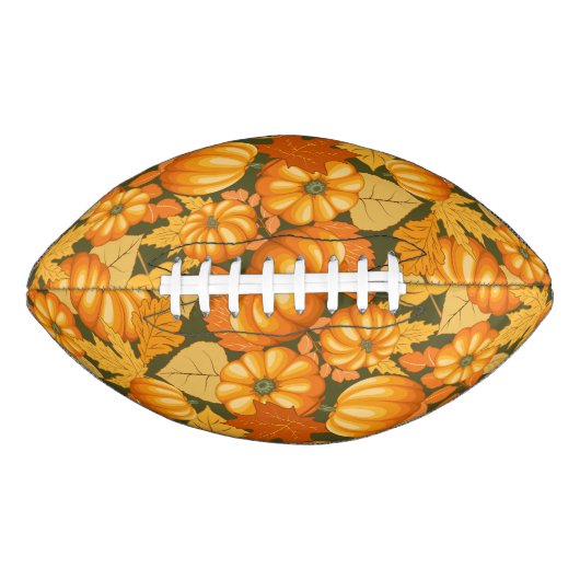 Fall Saison Halloween Pumpkins Muster Football (Vorderseite)