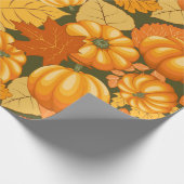 Fall Saison Halloween Pumpkins Muster Geschenkpapier (Ecke)