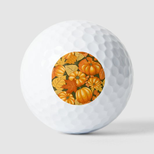 Fall Saison Halloween Pumpkins Muster Golfball (Vorderseite)