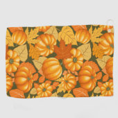 Fall Saison Halloween Pumpkins Muster Golfhandtuch (Horizontal)