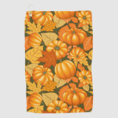 Fall Saison Halloween Pumpkins Muster Golfhandtuch (Vorderseite)