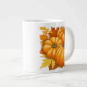 Fall Saison Halloween Pumpkins Muster Jumbo-Tasse (Vorderseite Rechts)