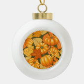 Fall Saison Halloween Pumpkins Muster Keramik Kugel-Ornament (Vorderseite)