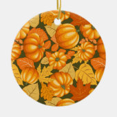 Fall Saison Halloween Pumpkins Muster Keramik Ornament (Vorne)