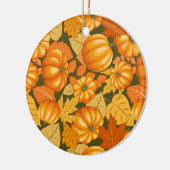Fall Saison Halloween Pumpkins Muster Keramik Ornament (Links)