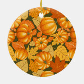 Fall Saison Halloween Pumpkins Muster Keramik Ornament (Hinten)