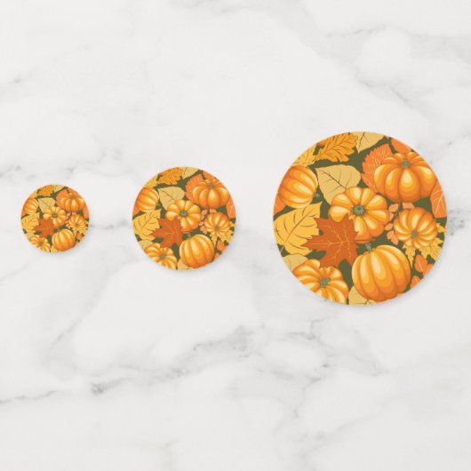 Fall Saison Halloween Pumpkins Muster Konfetti (Rückseiten)