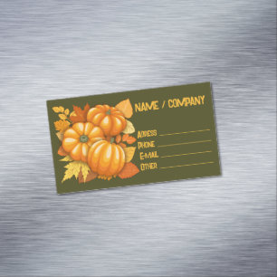 Fall Saison Halloween Pumpkins Muster Magnetische Visitenkarte