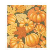 Fall Saison Halloween Pumpkins Muster Notizblock (Vorderseite)