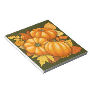 Fall Saison Halloween Pumpkins Muster Notizblock