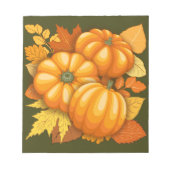 Fall Saison Halloween Pumpkins Muster Notizblock (Vorderseite)