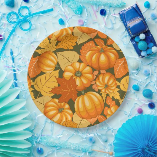 Fall Saison Halloween Pumpkins Muster Pappteller (Party)