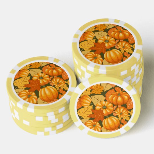 Fall Saison Halloween Pumpkins Muster Pokerchips (Stapel)